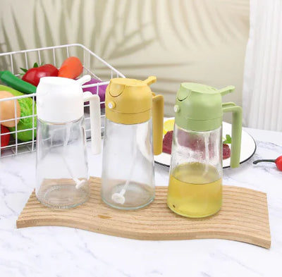 2 IN 1 Glass Oil Dispenser & Mister Spray Bottle (One)