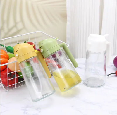 2 IN 1 Glass Oil Dispenser & Mister Spray Bottle (One)